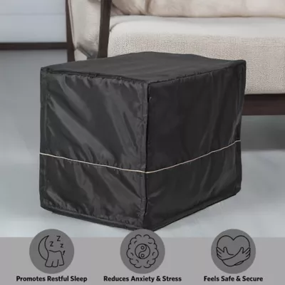 Midwest Homes for Pets QuietTime Polyester Crate Cover, Black - Image 3