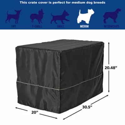 Midwest Homes for Pets QuietTime Polyester Crate Cover, Black - Image 4