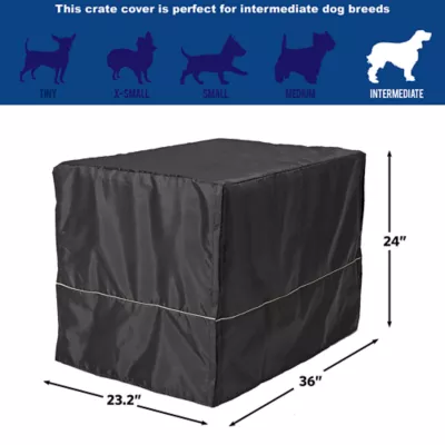 Midwest Homes for Pets QuietTime Polyester Crate Cover, Black - Image 4