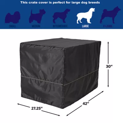 Midwest Homes for Pets QuietTime Polyester Crate Cover, Black - Image 5
