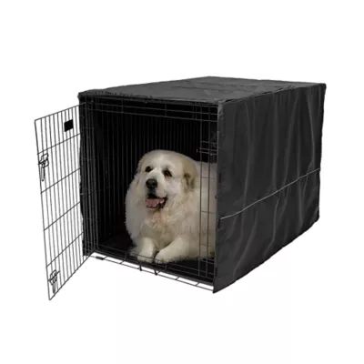 Midwest Homes for Pets QuietTime Polyester Crate Cover, Black - Image 1