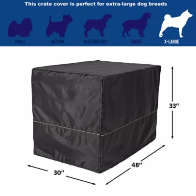 Midwest Homes for Pets QuietTime Polyester Crate Cover, Black - Image 4