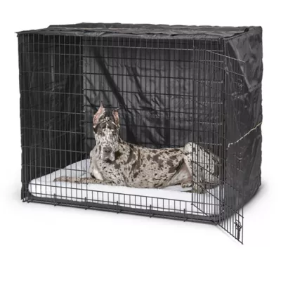 Midwest Homes for Pets QuietTime Polyester Crate Cover, Black - Image 2