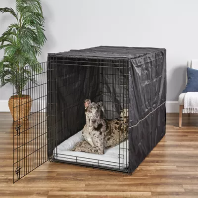 Midwest Homes for Pets QuietTime Polyester Crate Cover, Black - Image 3