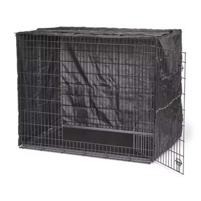 Midwest Homes for Pets QuietTime Polyester Crate Cover, Black - Image 4