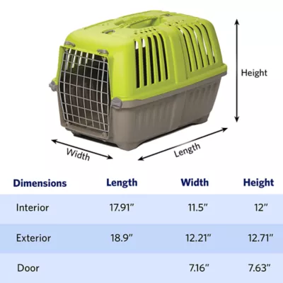 MidWest homes for Pets Spree™ Pet Carrier W/ Single Wire Door & Handle- Green - Image 4