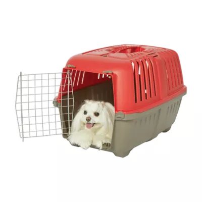 MidWest homes for Pets Spree™ Pet Carrier W/ Single Wire Door & Handle- Red - Image 1