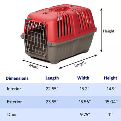 MidWest homes for Pets Spree™ Pet Carrier W/ Single Wire Door & Handle- Red - Image 8