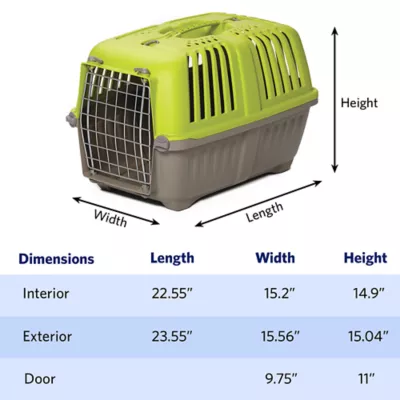 MidWest homes for Pets Spree™ Pet Carrier W/ Single Wire Door & Handle- Green - Image 8