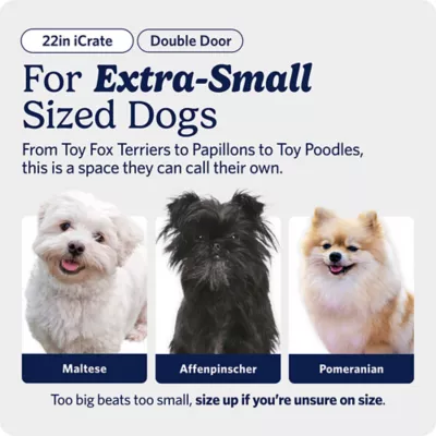 MidWest Homes for Pets Double-Door Wire iCrate, Collapsible, Removable Plastic Pan Included - Image 2