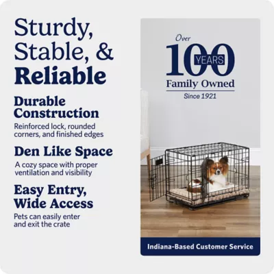 MidWest Homes for Pets Double-Door Wire iCrate, Collapsible, Removable Plastic Pan Included - Image 6