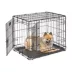 MidWest Homes for Pets Double-Door Wire iCrate, Collapsible, Removable Plastic Pan Included image thumbnail 1