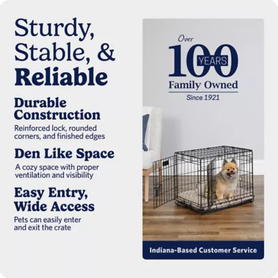 MidWest Homes for Pets Double-Door Wire iCrate, Collapsible, Removable Plastic Pan Included - Image 6