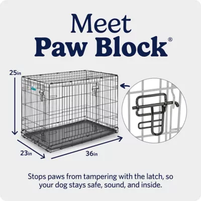 MidWest Homes for Pets Double-Door Wire iCrate, Collapsible, Removable Plastic Pan Included - Image 5