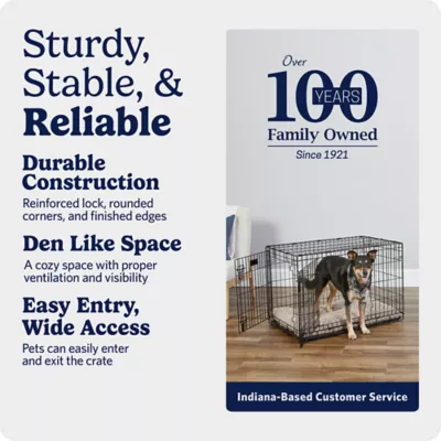 MidWest Homes for Pets Double-Door Wire iCrate, Collapsible, Removable Plastic Pan Included - Image 6