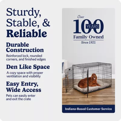 MidWest Homes for Pets Double-Door Wire iCrate, Collapsible, Removable Plastic Pan Included - Image 6