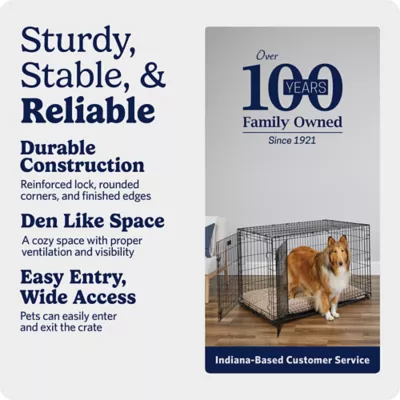 MidWest Homes for Pets Double-Door Wire iCrate, Collapsible, Removable Plastic Pan Included - Image 6