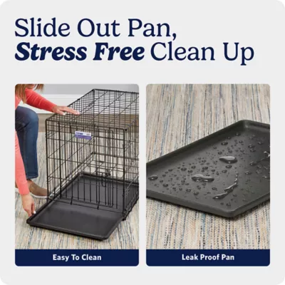 MidWest Homes for Pets Double-Door Wire iCrate, Collapsible, Removable Plastic Pan Included - Image 7