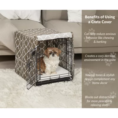 MidWest Homes for Pets QuietTime Defender Covella Crate Cover, Brown - Image 3