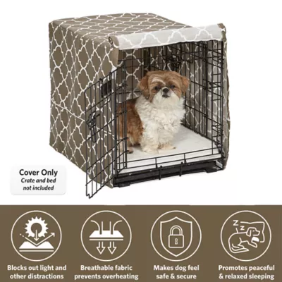 MidWest Homes for Pets QuietTime Defender Covella Crate Cover, Brown - Image 4