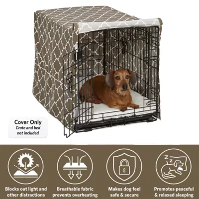 MidWest Homes for Pets QuietTime Defender Covella Crate Cover, Brown - Image 2