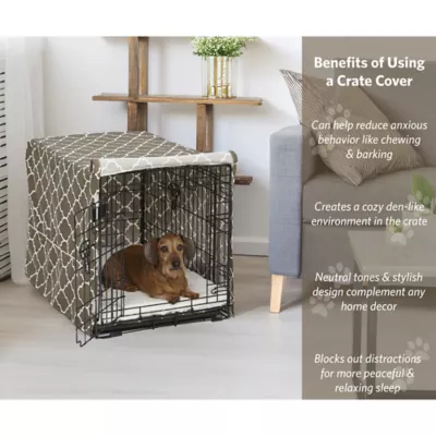 MidWest Homes for Pets QuietTime Defender Covella Crate Cover, Brown - Image 3