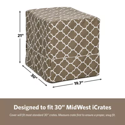 MidWest Homes for Pets QuietTime Defender Covella Crate Cover, Brown - Image 6