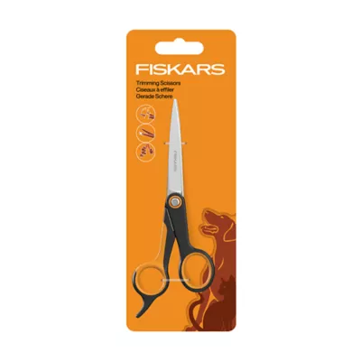 Fiskars Trimming Scissors for Dogs & Cats W/ Stainless Steel Blades & SoftGrip Handle - Image 1
