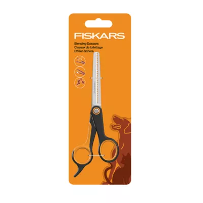 Fiskars Blending Scissors For Cat & Dog Grooming, Long to Medium Coats - Image 1