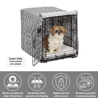 MidWest Homes for Pets QuietTime Defender Covella Crate Cover, Gray - Image 3