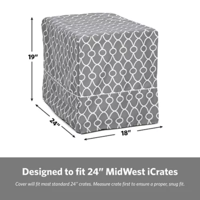 MidWest Homes for Pets QuietTime Defender Covella Crate Cover, Gray - Image 7