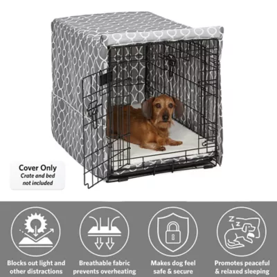 MidWest Homes for Pets QuietTime Defender Covella Crate Cover, Gray - Image 3