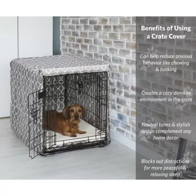 MidWest Homes for Pets QuietTime Defender Covella Crate Cover, Gray - Image 4