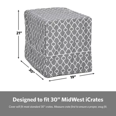 MidWest Homes for Pets QuietTime Defender Covella Crate Cover, Gray - Image 7