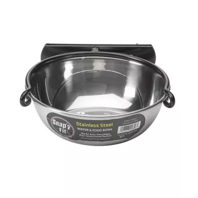 MidWest Homes for Pets Snappy Fit Stainless Steel Food/Water Bowl, Rust Resistant, Mounts to Crate - Image 1