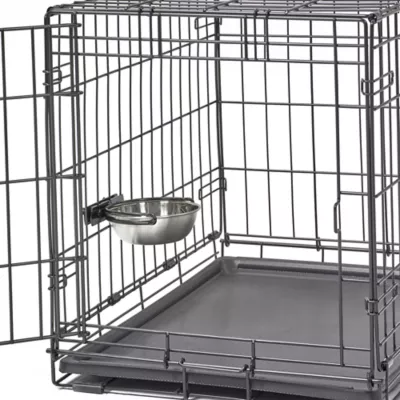 MidWest Homes for Pets Snappy Fit Stainless Steel Food/Water Bowl, Rust Resistant, Mounts to Crate - Image 3