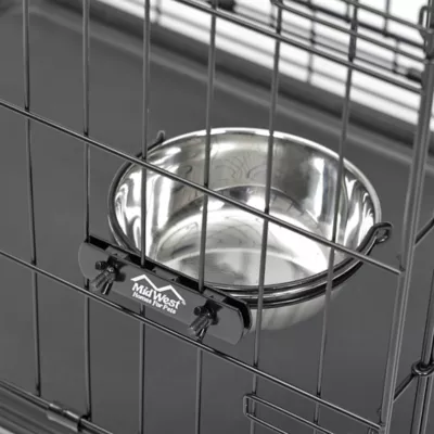 MidWest Homes for Pets Snappy Fit Stainless Steel Food/Water Bowl, Rust Resistant, Mounts to Crate - Image 4