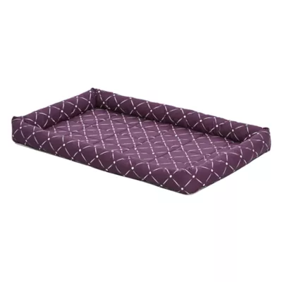 Midwest® QuietTime Ashton Bolster Bed For Pets, Machine Washable & Dryable, Purple - Image 2