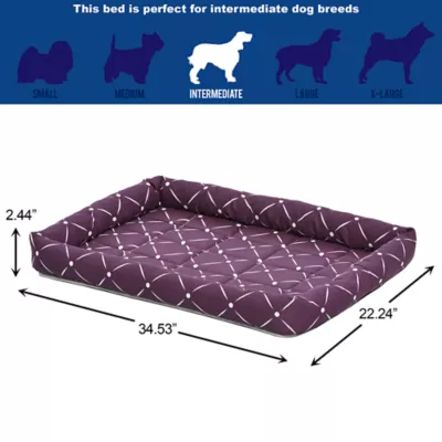 Midwest® QuietTime Ashton Bolster Bed For Pets, Machine Washable & Dryable, Purple - Image 6