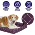 Midwest® QuietTime Ashton Bolster Bed For Pets, Machine Washable & Dryable, Purple image thumbnail 4