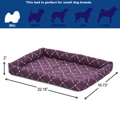 Midwest® QuietTime Ashton Bolster Bed For Pets, Machine Washable & Dryable, Purple - Image 5