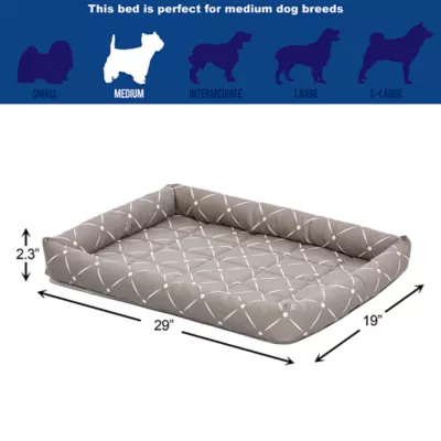 Midwest® QuietTime Ashton Bolster Bed For Pets, Machine Washable & Dryable, Gray - Image 5