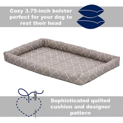 Midwest® QuietTime Ashton Bolster Bed For Pets, Machine Washable & Dryable, Gray - Image 4