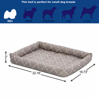 Midwest® QuietTime Ashton Bolster Bed For Pets, Machine Washable & Dryable, Gray - Image 5