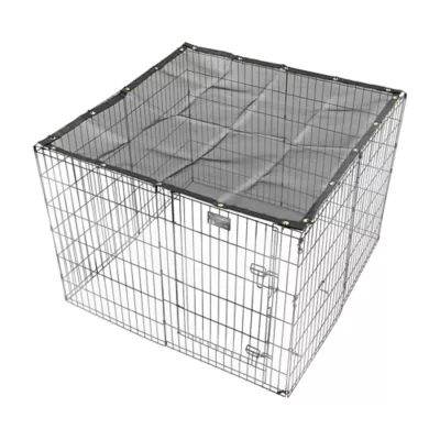 MidWest Homes for Pets Dog Exercise Pen Mesh Sunscreen Top For Dogs, UV Resistant, Hardware Included - Image 1