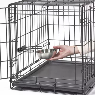 MidWest Homes for Pets Double Door iCrate Starter Kit Bundle W/ Crate, Bed, 2 Bowls & Cover - Image 7