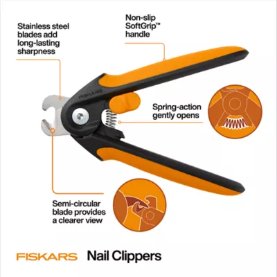 Fiskars Large Nail Clipper For Pets W/ Semi-Circular Blade Design, Suitable for Medium to Large Dogs - Image 2