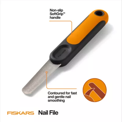 Fiskars Pet Nail File For Smoothing Dog & Cat Claws, Comfortable SoftGrip Handle, 7.25 Inch - Image 3