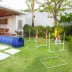 PawHut 5Pcs Dog Agility Training Equipment with Tunnels, Adjustable Jump Ring, Jumper, Weave Poles image thumbnail 2