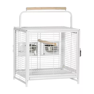 PawHut Bird Travel Carrier Cage, Portable Metal Bird Cage - Image 1